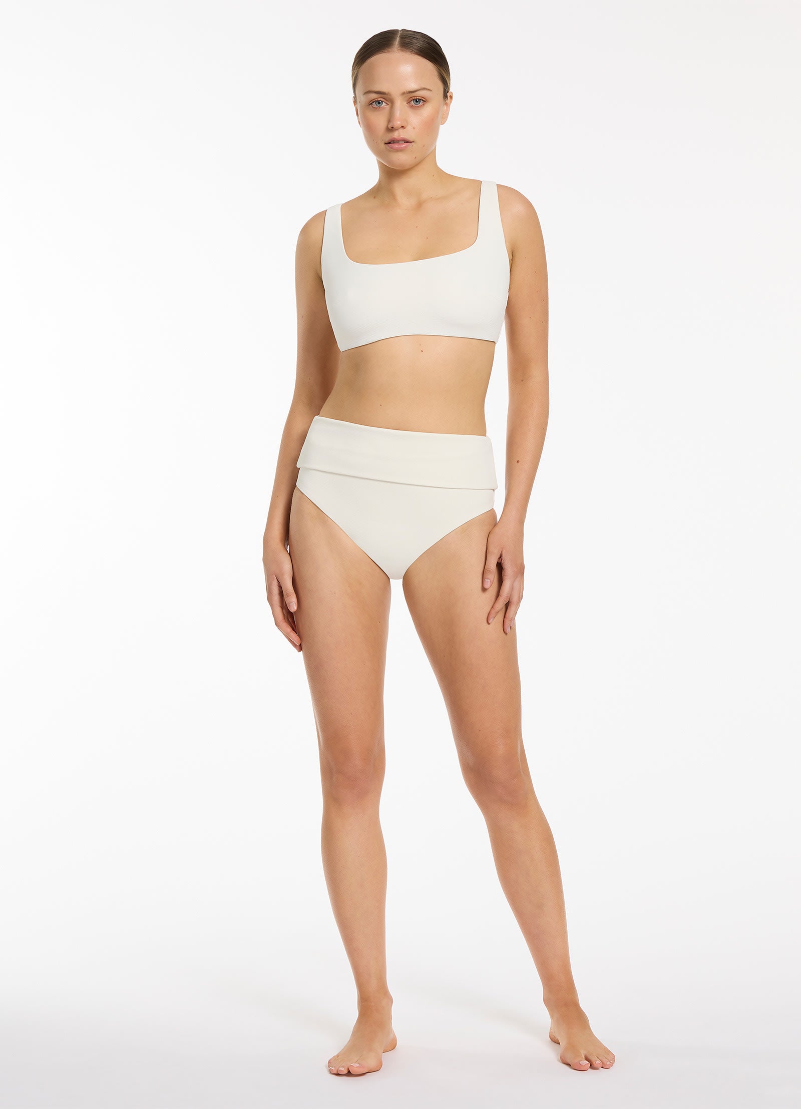 Isla Rib E F Tank Bikini Top - Cream | Sexy Crochet Bikini for Women | Perfect for Beach, Pool & Summer Vacations