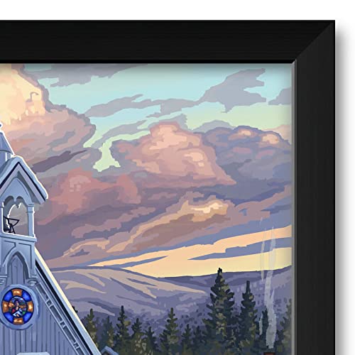 Virginia & New England Christmas Framed Art Print by Paul A. Lanquist - 20x26 Inch Holiday Wall Decor for Home, Office & Gift Giving