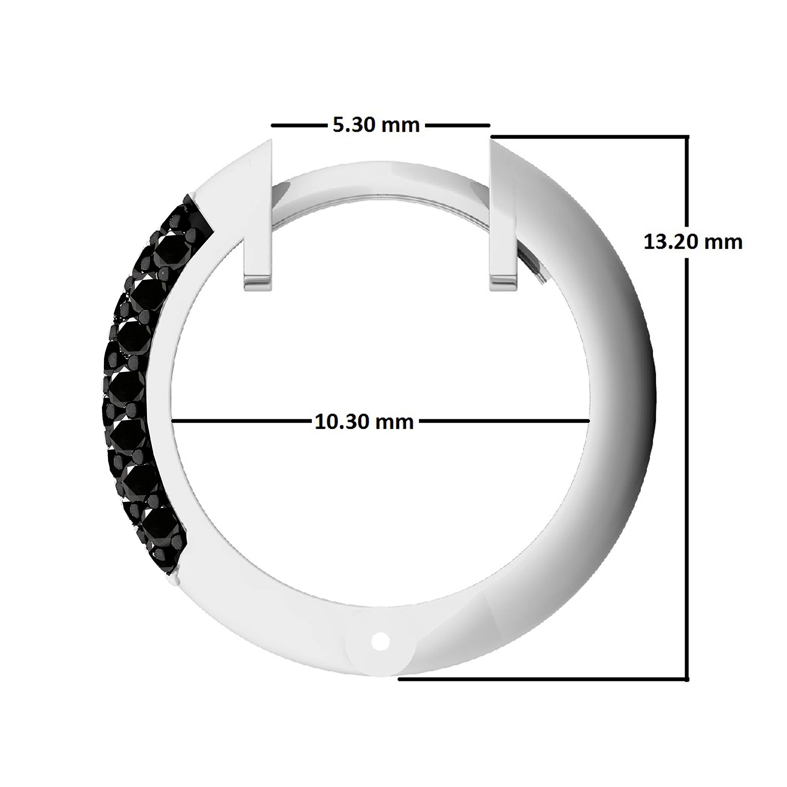 Dazzlingrock Collection 14K Solid White Gold Round Gemstone Women's Huggie Hoop Earrings - Perfect for Everyday Wear, Parties & Gifts