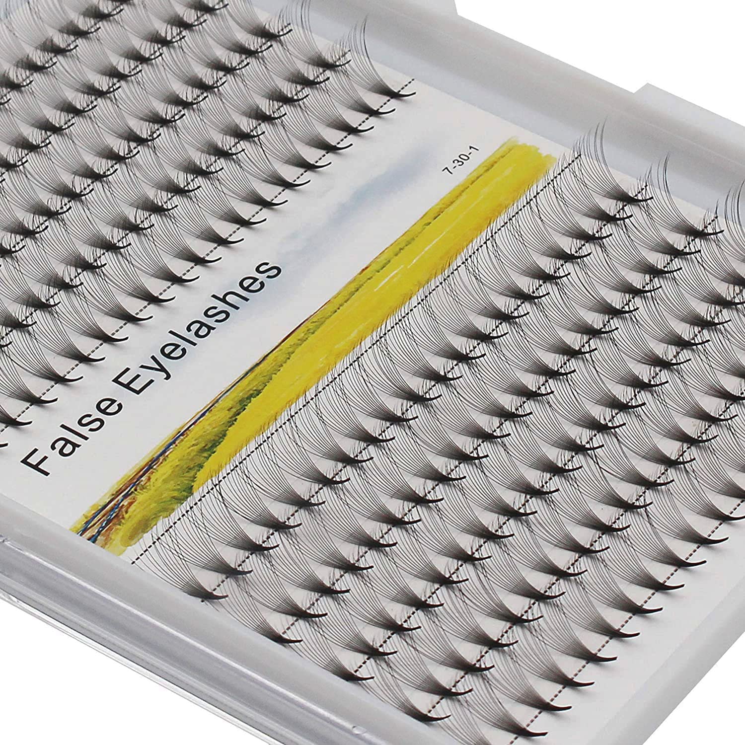 12D Russian Volume Eyelash Extensions - Large Tray D Curl Premade Volume Fans Faux Mink Lashes (18mm) for Dramatic Eye Makeup & Special Occasions