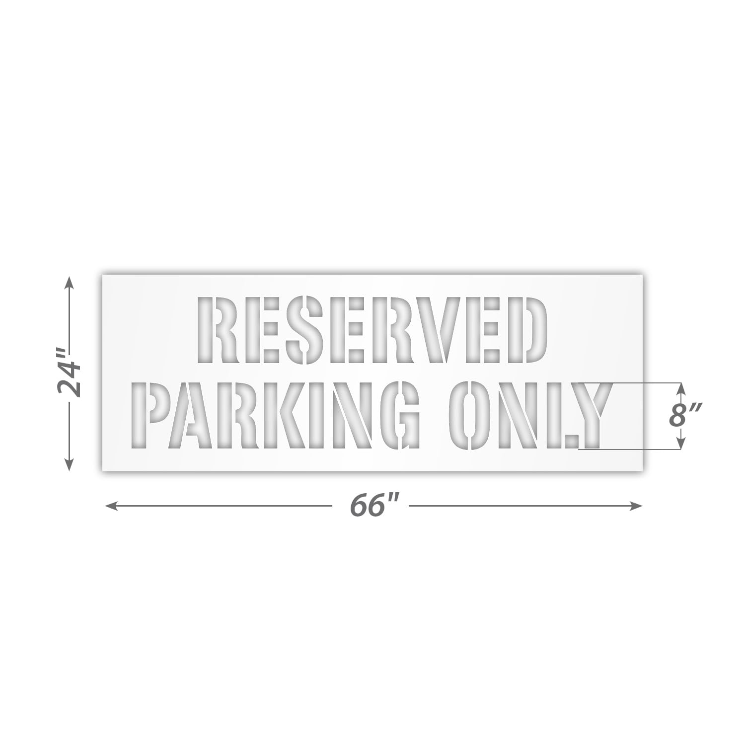 SmartSign 'Reserved Parking Only' Reusable Plastic Stencil - 24