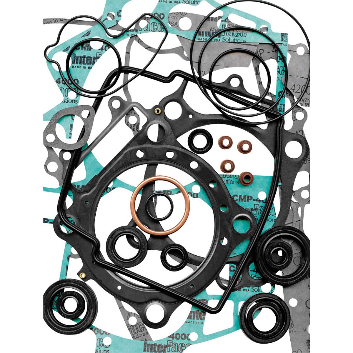 QuadBoss Complete Gasket Set With Oil Seals (Standard) for 2000-2006 Yamaha Kodiak 400 ATV - Engine Repair & Maintenance Replacement Parts for Off-Road Adventures