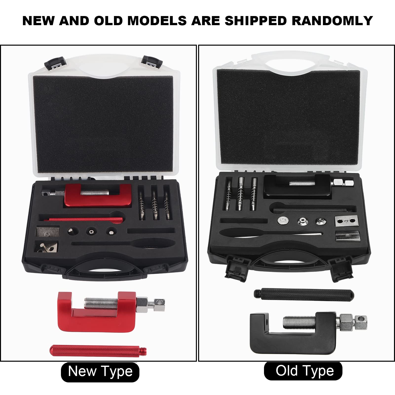 12-Piece Universal Motorcycle Chain Cutter Breaker & Riveter Tool Kit with Storage Box - for ATV, Dirt Bike, Motorcycle Maintenance & Repair - Perfect for DIY Enthusiasts and Professional Mechanics