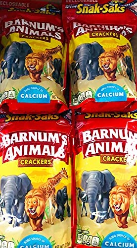 Nabisco Animal Crackers Snack Packs - 8oz Bags (Pack of 4) | Bulk Snacks for Kids Lunch, School, Parties & Travel | Crunchy Cookie Treats for Toddlers & Adults
