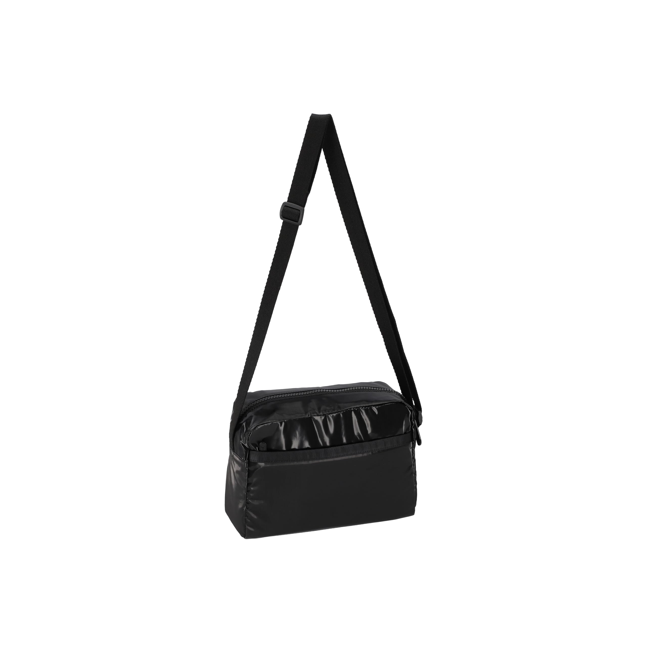 LeSportsac Daniella Crossbody Bag - Stylish Black Shine Shoulder Purse for Women | Perfect for Travel, Work & Everyday Use