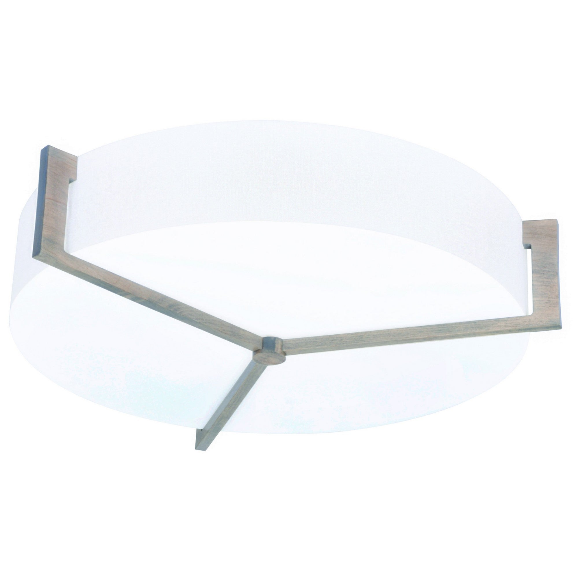 Apex 21 LED Flush Mount Ceiling Light - Modern Linen White & Grey Finish - Perfect for Bedroom, Kitchen, Living Room & Hallway Lighting