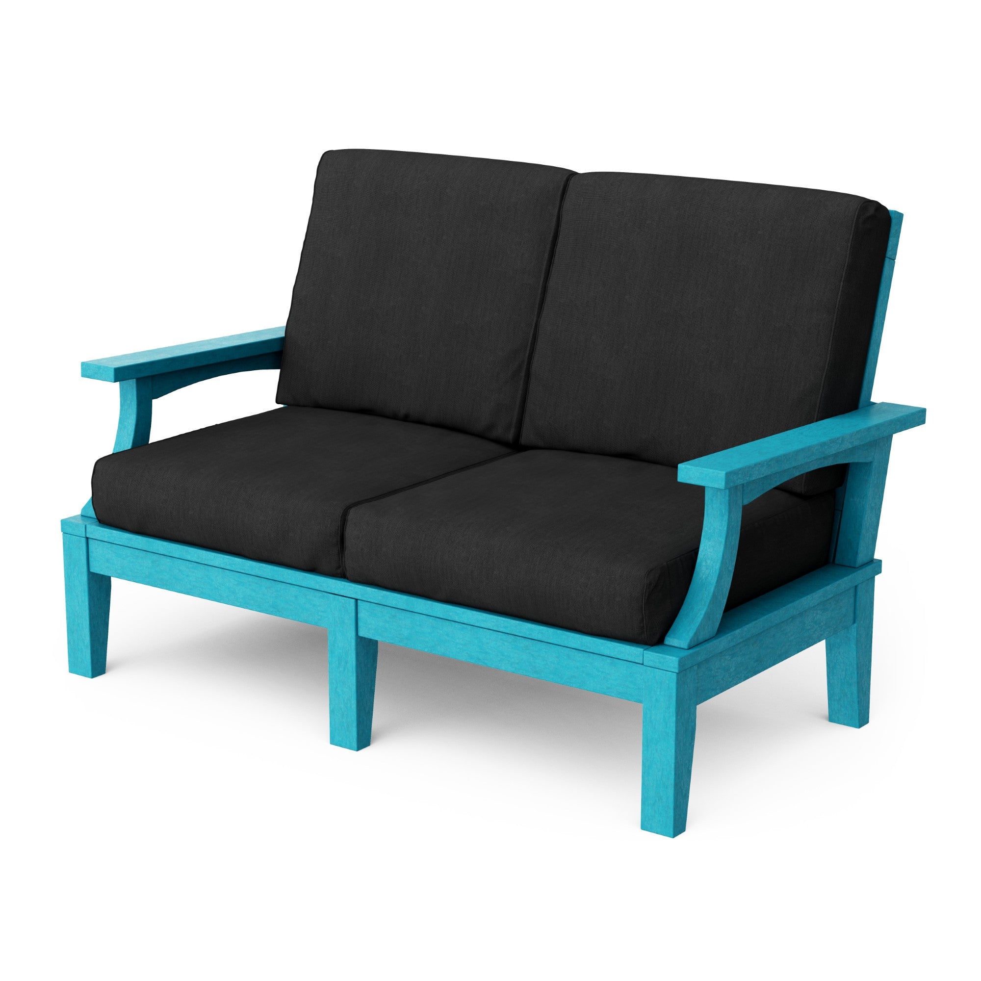 Heritage Deep Seating Love Seat Cushioned Sofa - Outdoor Patio Furniture for Garden, Poolside & Backyard Relaxation