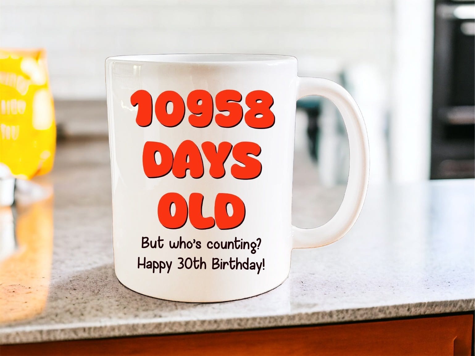 30th Birthday Mug - 10,958 Days Old Novelty Coffee Cup - Perfect for Milestone Celebrations & Gifts