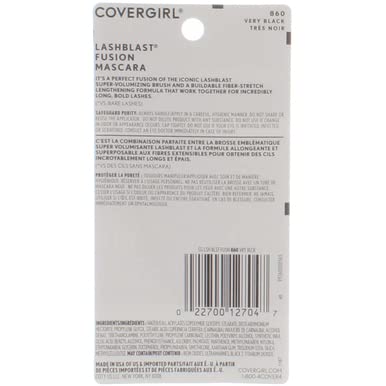 CoverGirl LashBlast Fusion Mascara - Very Black (860) - Volumizing & Lengthening - 0.44 oz (Pack of 9) - Perfect for Everyday Wear, Special Occasions & Professional Makeup Looks