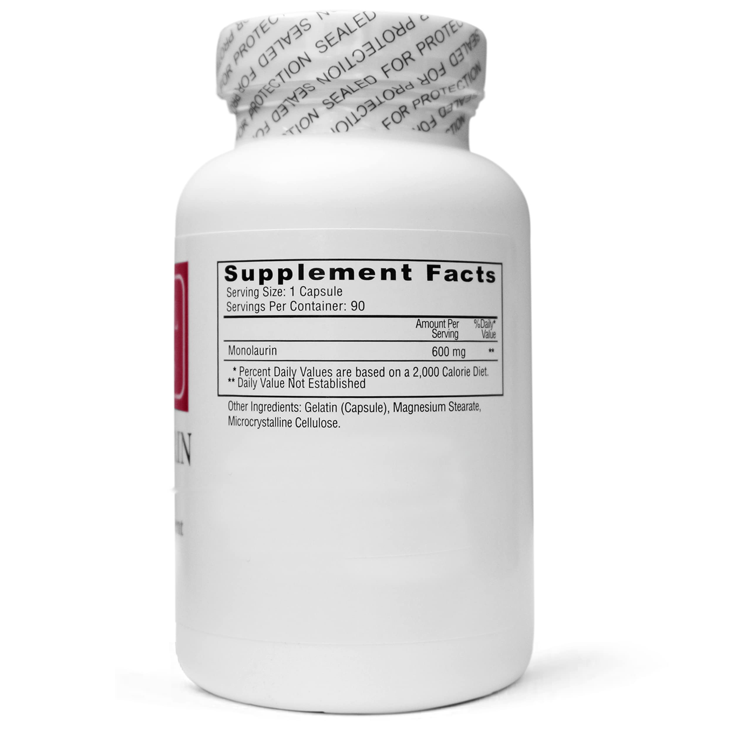Ecological Formulas 600mg Monolaurin Supplement - 3 Sealed Bottles (270 Count) for Immune Support & Digestive Health | Daily Wellness, Cold Season Protection, Candida Management