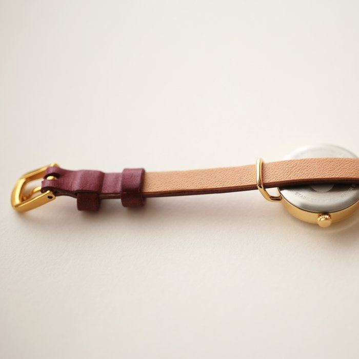 Elegant Women's Wristwatch with Cinnabar Design | Japanese Handcrafted Watch | Perfect for Formal Events, Office Wear & Special Occasions