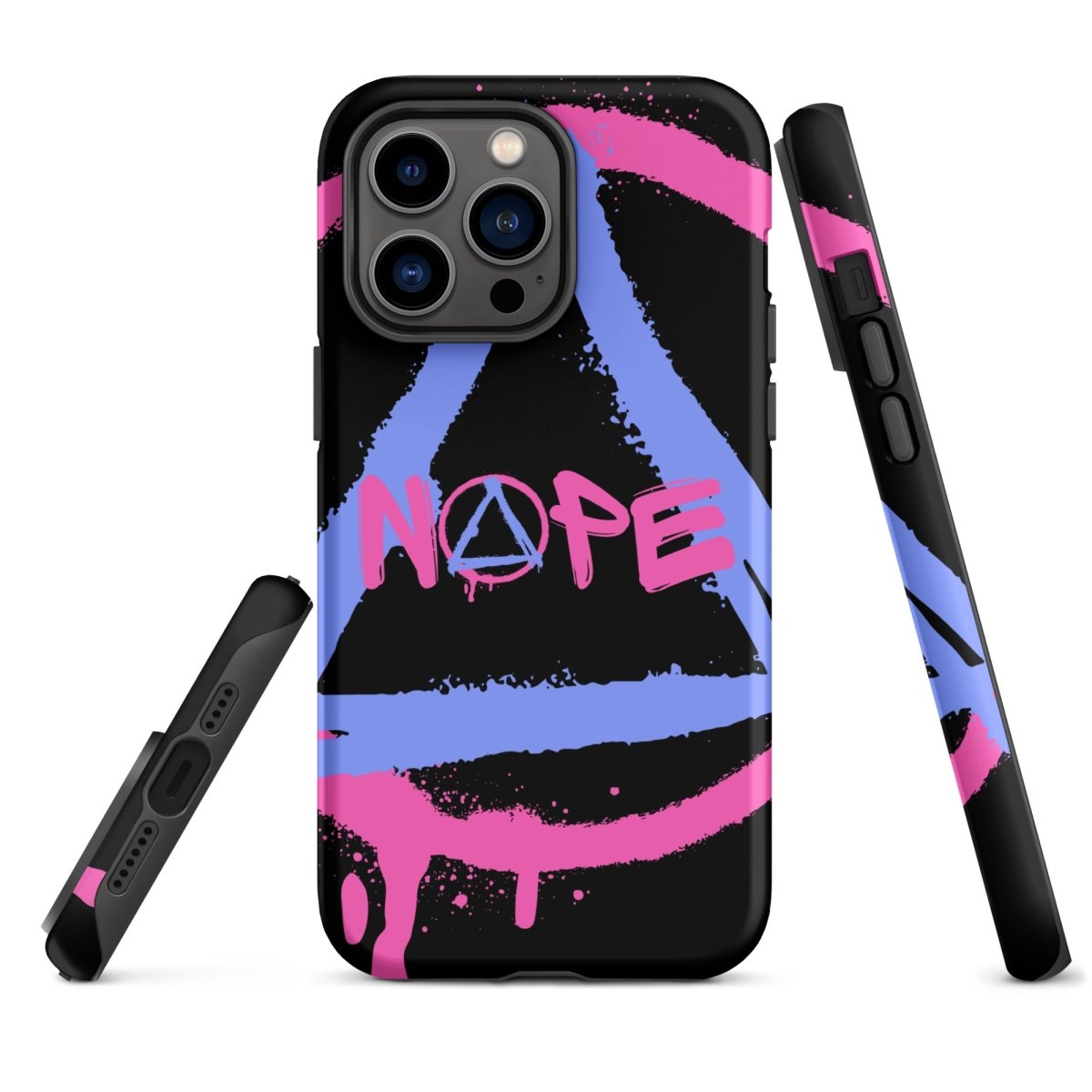 NOPE Symbol iPhone® Tough Case - Durable Protective Cover for iPhone 11/12/13/14/15 Pro Max - Anti-Scratch Shockproof Phone Case for Everyday Use & Outdoor Activities