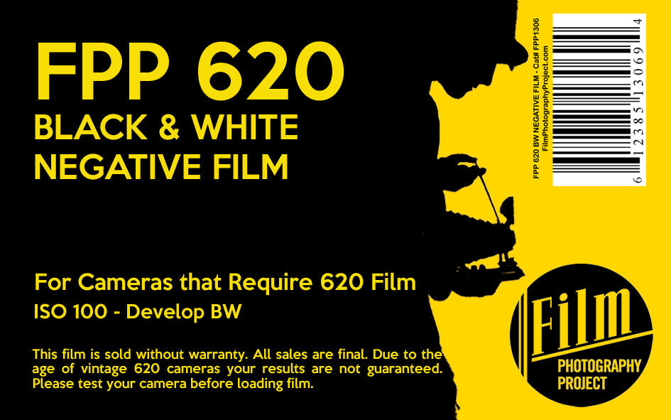 Film Photography Project Basic Black & White Negative Film - 620 Film Roll (Single) for Vintage Cameras - Perfect for Classic Photography & Artistic Projects