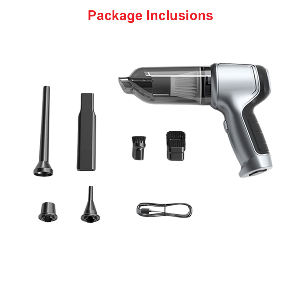 ANYCO Anymob Basic Mini Cordless Vacuum Cleaner - Lightweight Handheld Vacuum for Home, Car & Pet Hair - Silver | Perfect for Quick Cleanups, Small Spaces & On-the-Go Use