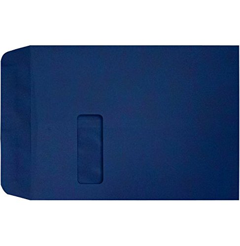 LUXPaper 9 x 12 Open End Window Envelopes - Peel & Press Seal, Navy Blue, 80lb Text Weight, Pack of 250 | Business Mailing, Invoices, Statements & Direct Mail Marketing