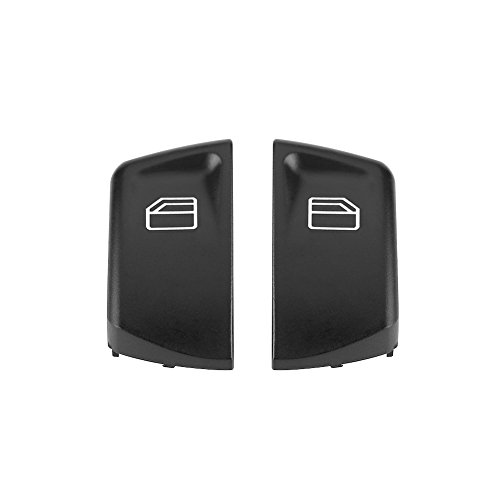 2Pcs Plastic Electric Window Switch Button Cover - Left & Right Replacement Caps for Car Window Repair (Perfect for Toyota, Honda, Ford, Chevy) | Easy DIY Installation & Durable Protection