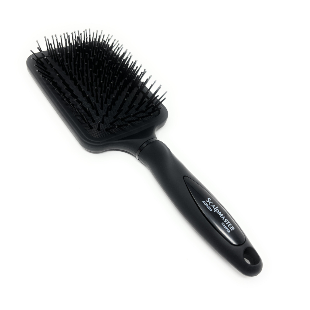 Scalpmaster 13 Row Ball Tip Cushion Paddle Brush for Detangling & Styling - Professional Hair Brush for Smoothing, Volumizing & Shine - Perfect for Home & Salon Use