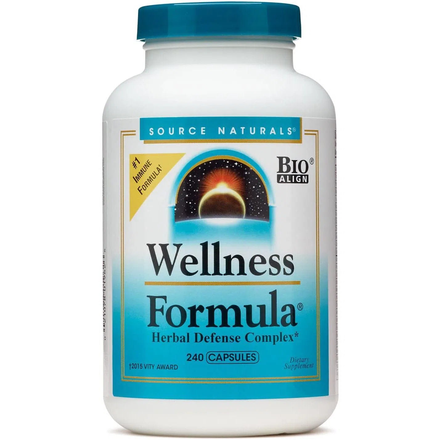 Source Naturals Wellness Formula - Immune Support Supplement with Vitamins, Herbs & Antioxidants for Daily Health & Wellness | Boosts Immunity, Energy & Overall Well-Being | Ideal for Cold Season, Travel & Busy Lifestyles