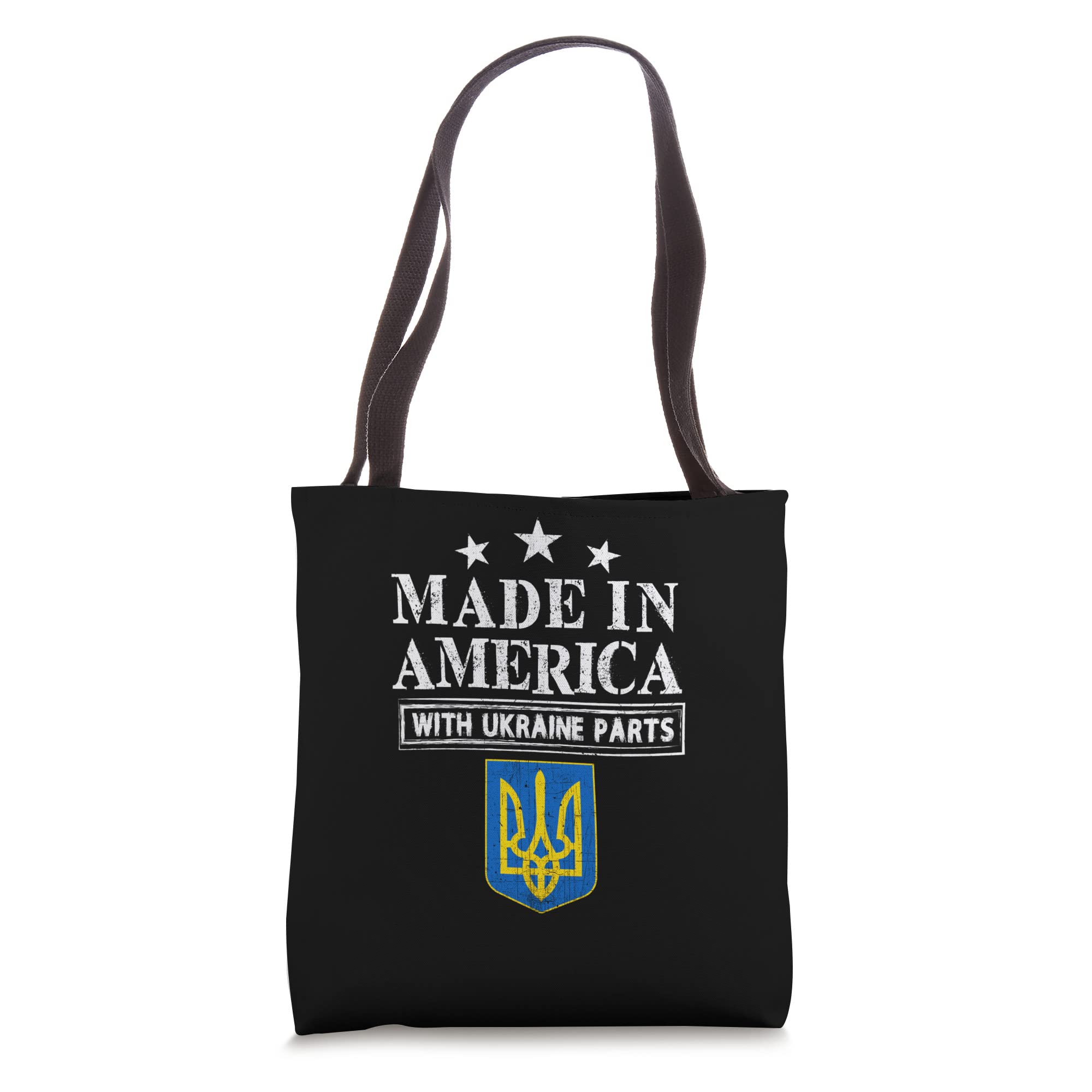 American Made Ukrainian Pride Tote Bag with Authentic Ukraine Parts - Perfect for Grocery Shopping, Travel & Supporting Ukraine
