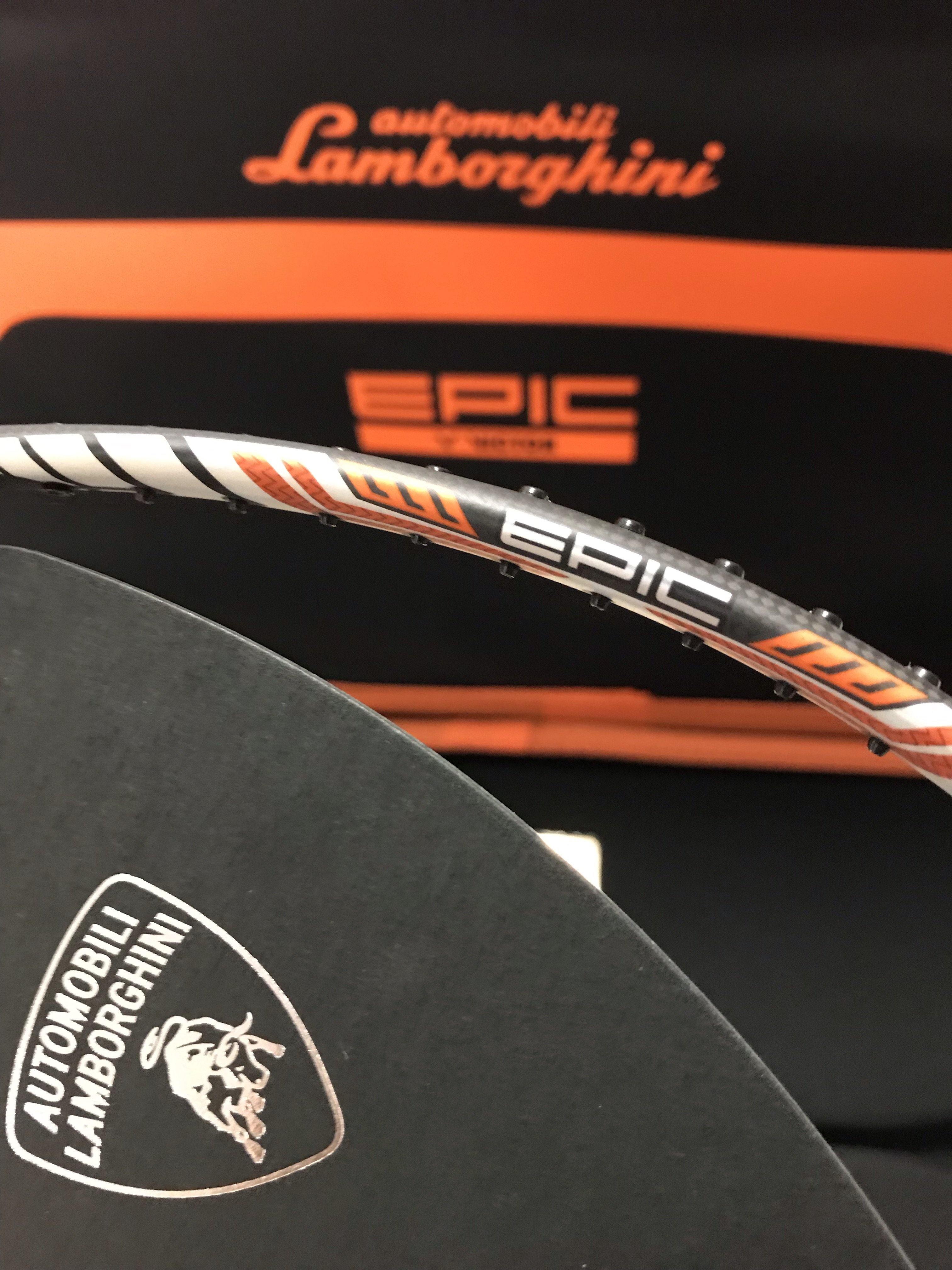 Victor EPIC Lamborghini Special Edition Unstrung Badminton Racket - Professional Carbon Fiber Badminton Racquet for Advanced Players - Perfect for Tournaments & Training Sessions