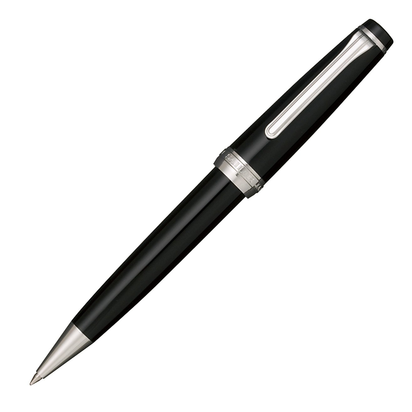 Sailor 16-0707-220 Professional Gear Slim Fountain Pen - Black Permanent Ink Writing Instrument for Calligraphy, Journaling & Office Use