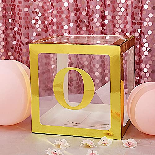 4 Pack Metallic Gold 5 Inch Letter O Stickers - Self-Adhesive Wall Decals for Party Backdrop, Home Decor, Wedding & Event Decorations