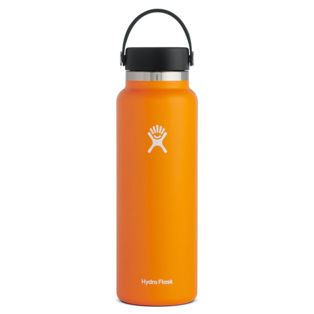 40 oz Wide Mouth Water Bottle with Straw & Handle - Leakproof Stainless Steel Insulated Water Jug for Gym, Hiking & Outdoor Activities - BPA Free Vacuum Flask for Hot & Cold Beverages