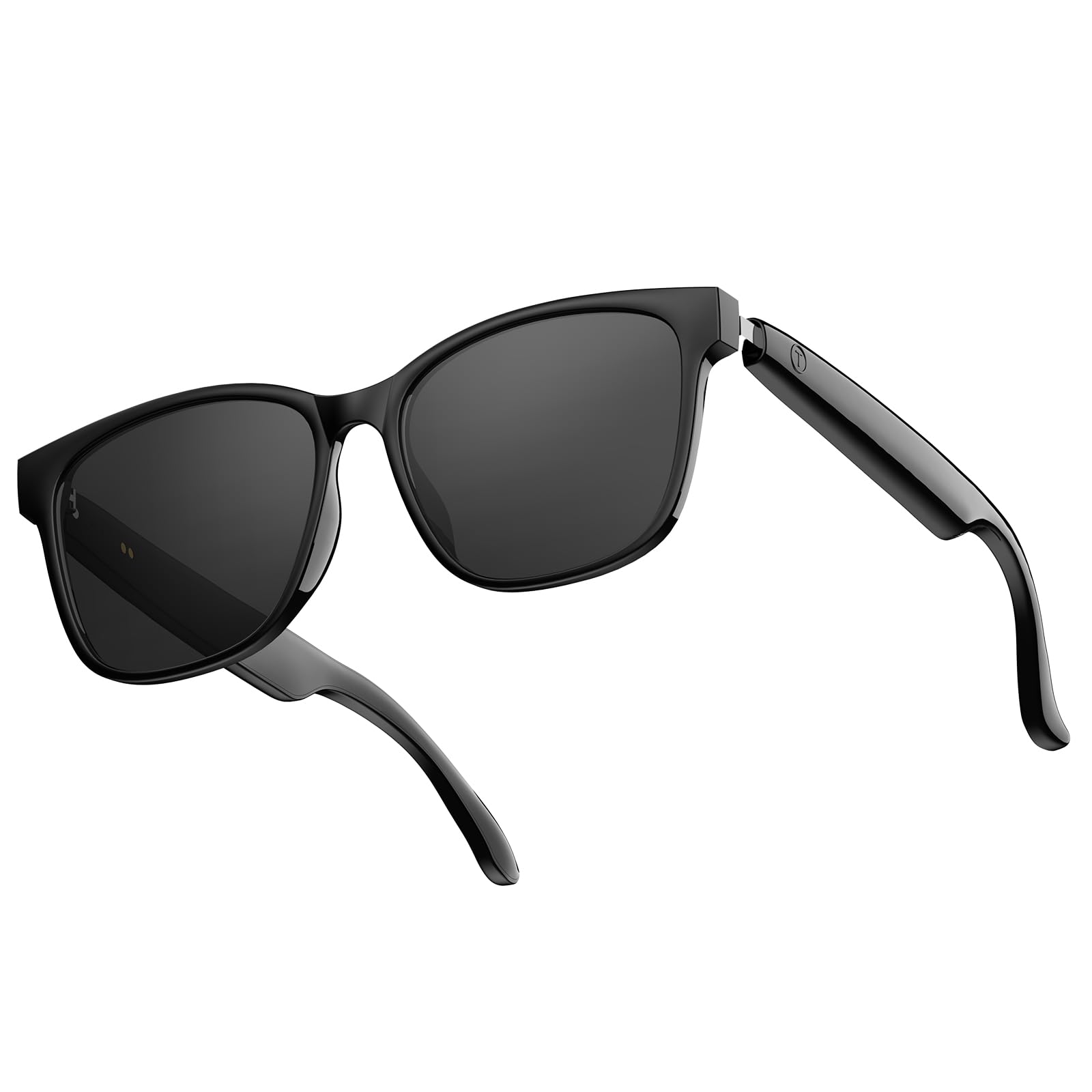 Smart Bluetooth Glasses with AI Translation & Blue Light Filtering - HY-C8 Black for Travel & Work