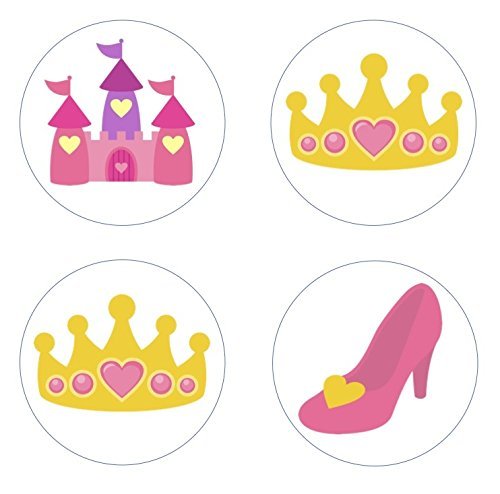 Princess Party Edible Cupcake Toppers - 24pcs Royal Crown Decorations for Birthday Cakes, Baby Showers & Wedding Desserts - Food-Safe Frosting Sheets for Baking Decorations