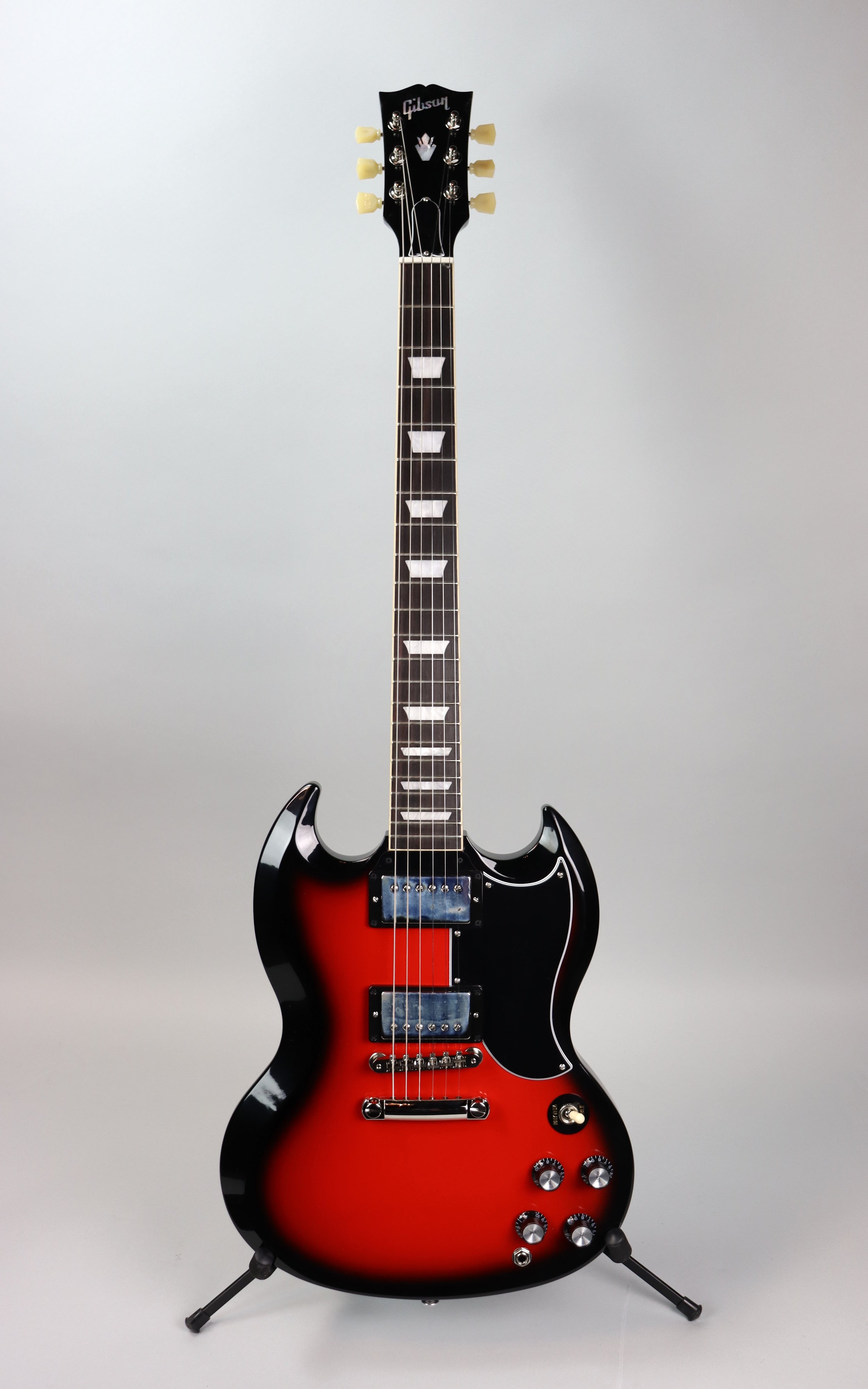 Gibson SG Standard '61 Electric Guitar - Cardinal Red Burst Finish | Vintage-Inspired Design for Rock, Blues & Stage Performance