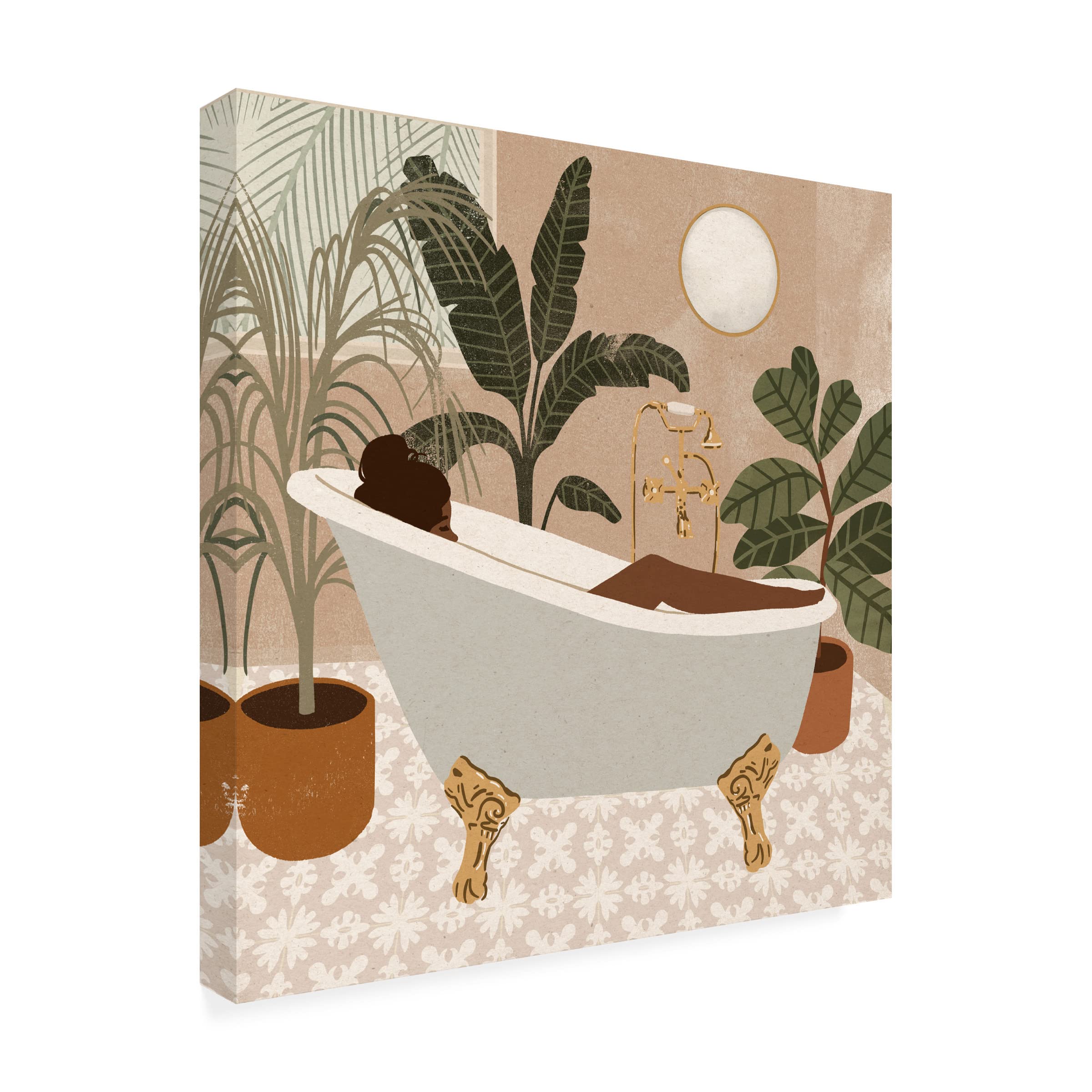 Victoria Barnes 'Home Spa III' Canvas Wall Art Print - Relaxing Bathroom & Bedroom Decor for Home Spa Ambiance