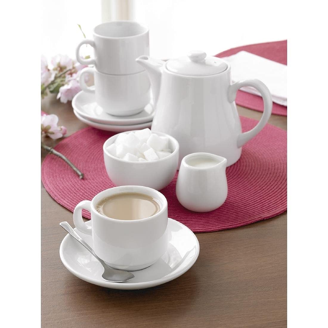 12-Piece White Porcelain Sugar Bowls Set - 200ml (7oz) for Kitchen, Restaurant, and Tea Party Serving - Durable and Elegant Dishware for Coffee, Desserts, and Condiments