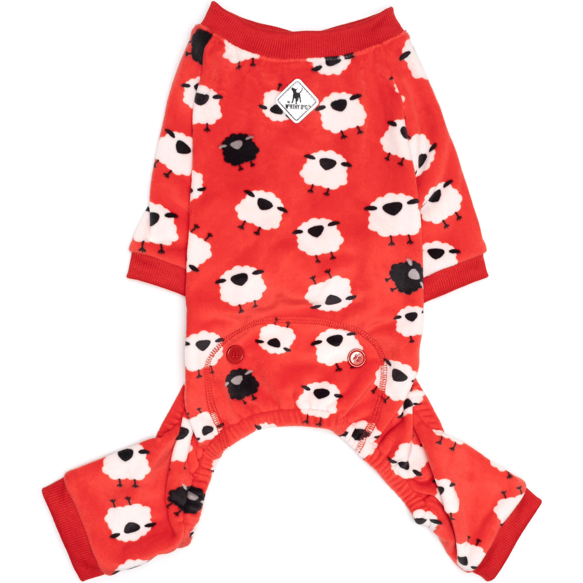 Premium Dog Pajamas - Cozy Sheep Print Dog PJs for Small & Large Breeds - Perfect for Winter Nights & Indoor Lounging