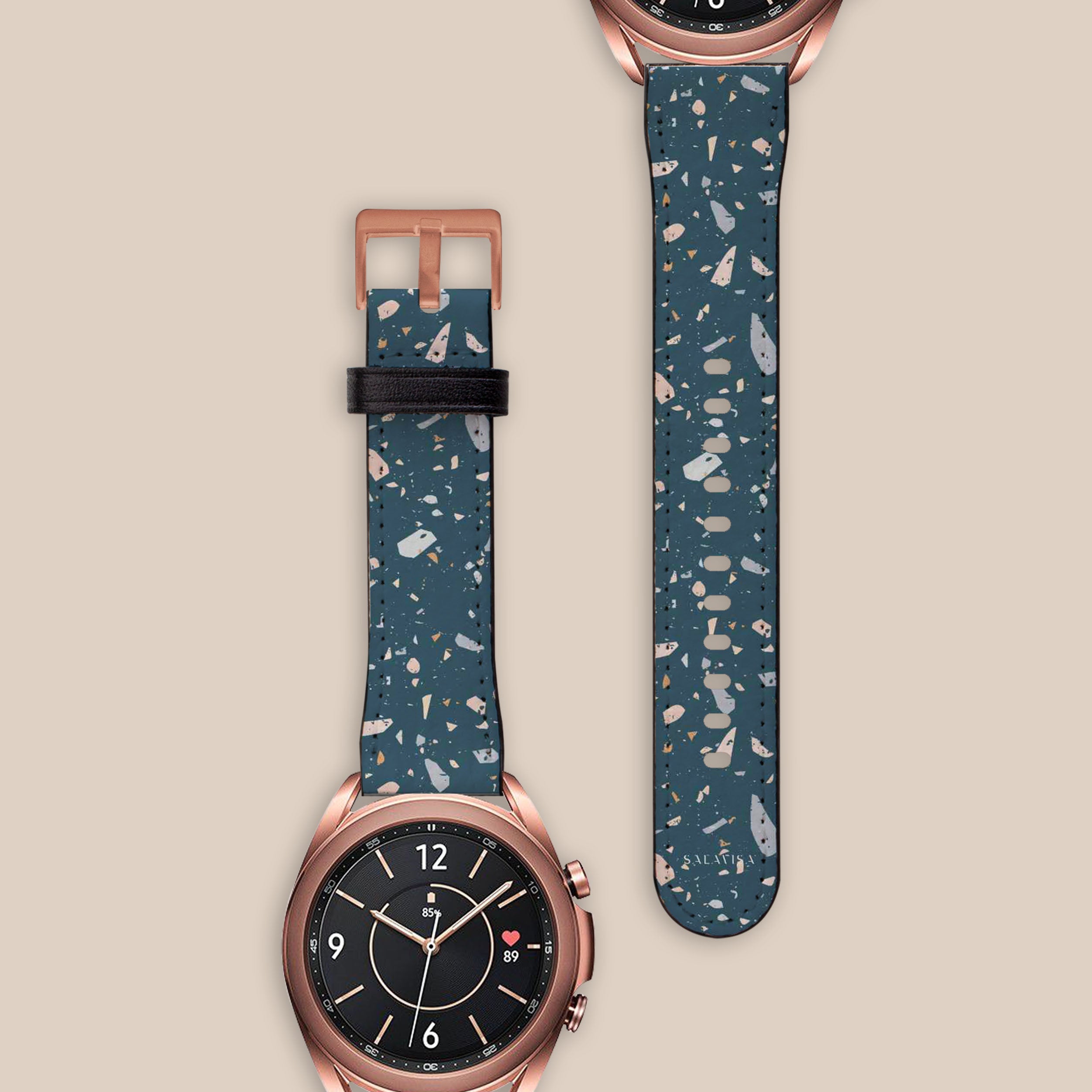 Terrazzo Pattern Galaxy Watch Band for Samsung Galaxy Watch 4/5/6 - Stylish & Durable Smartwatch Strap for Women & Men - Perfect for Workouts, Running & Everyday Wear