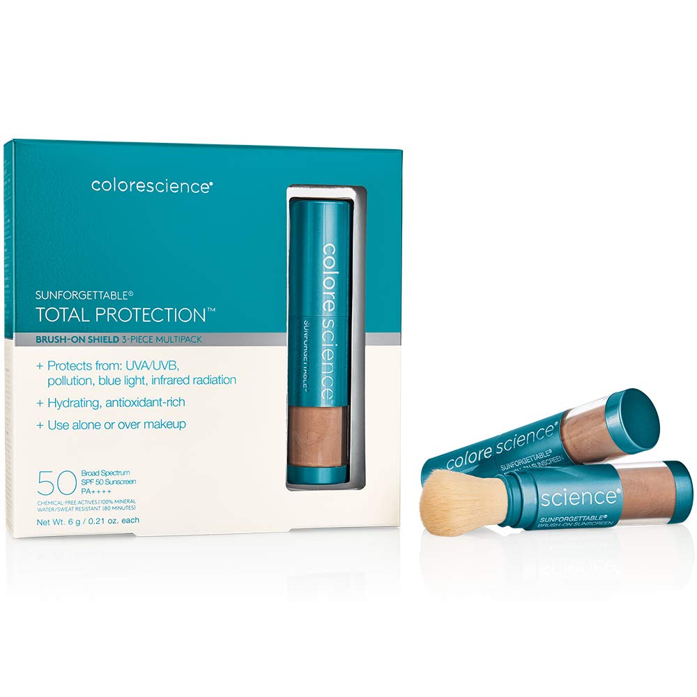 Colorescience Brush-On Sunscreen Mineral Powder SPF 30 - Oil-Free, Hypoallergenic Face Sunscreen for Sensitive Skin | Perfect for Daily Protection & Touch-Ups On-The-Go