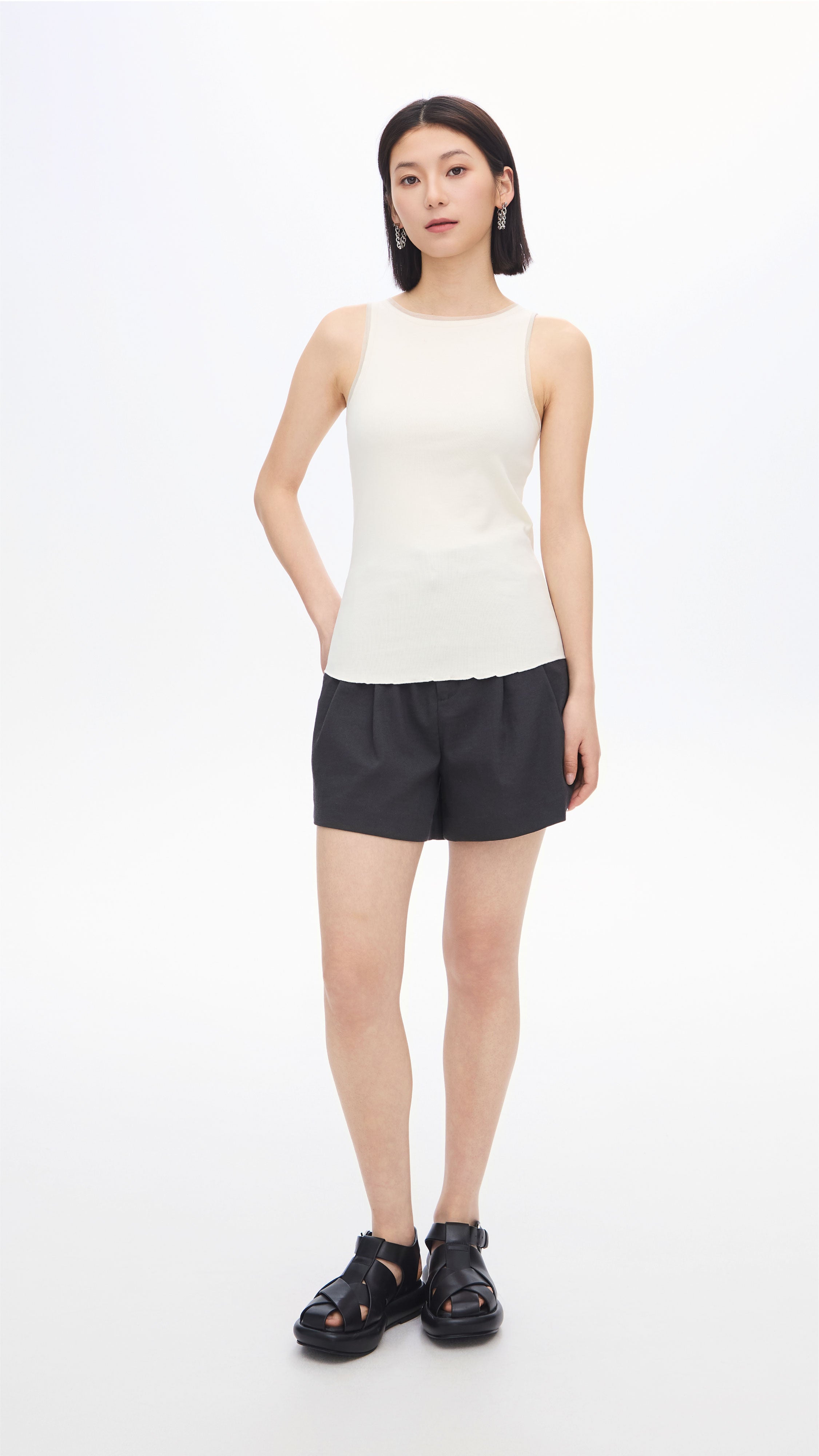 Women's Cutout Tank Top - Sexy Sleeveless Crop Top for Summer, Gym & Casual Wear | Breathable & Comfortable Fashion Staple