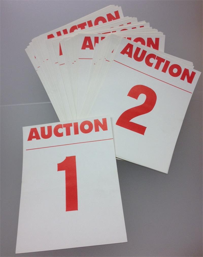 100-Pack Numbered Lot Cards 8.5 x 11 Inch - Perfect for Inventory Tracking, Garage Sales & Bingo Games