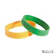 12 Pack Lucky St. Patrick's Day Bracelets - Green Shamrock Irish Friendship Wristbands for Party Favors, Classroom Prizes & Festival Giveaways