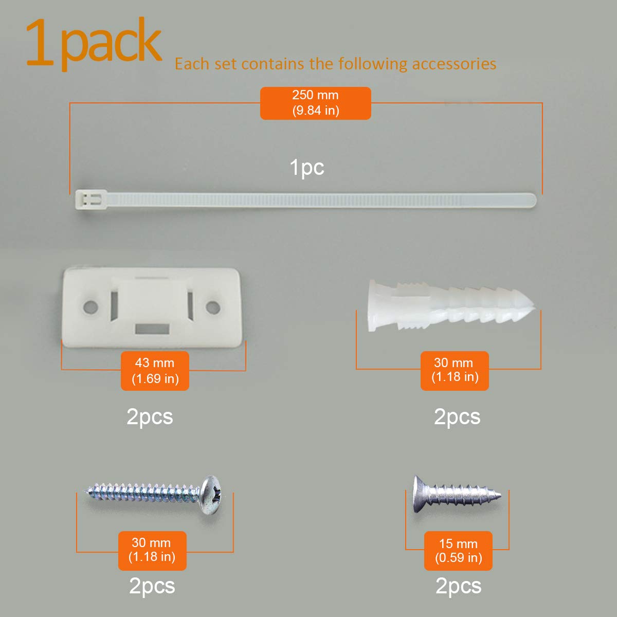 Heavy Duty Furniture Wall Anchors & Anti-Tip Straps - Adjustable Safety Brackets for Dressers, Bookshelves, Cabinets, TV Stands, Wardrobes & Tables (6-Pack, White) - Prevent Tip-Over Accidents in Kids' Rooms & Home Offices
