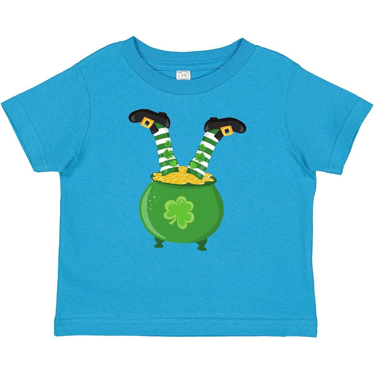 St. Patrick's Day Pot of Gold & Leprechaun Legs Baby T-Shirt | Cute Irish-Themed Outfit for Infants & Toddlers | Perfect for St. Paddy's Day Celebrations & Family Photos