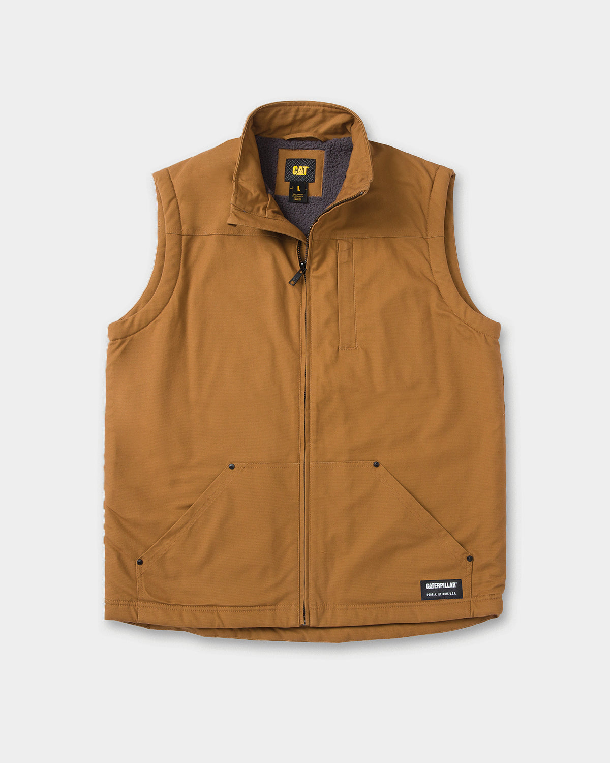 Men's Sherpa Lined Vest - Warm Fleece-Lined Winter Vest for Outdoor Activities, Hunting & Casual Wear