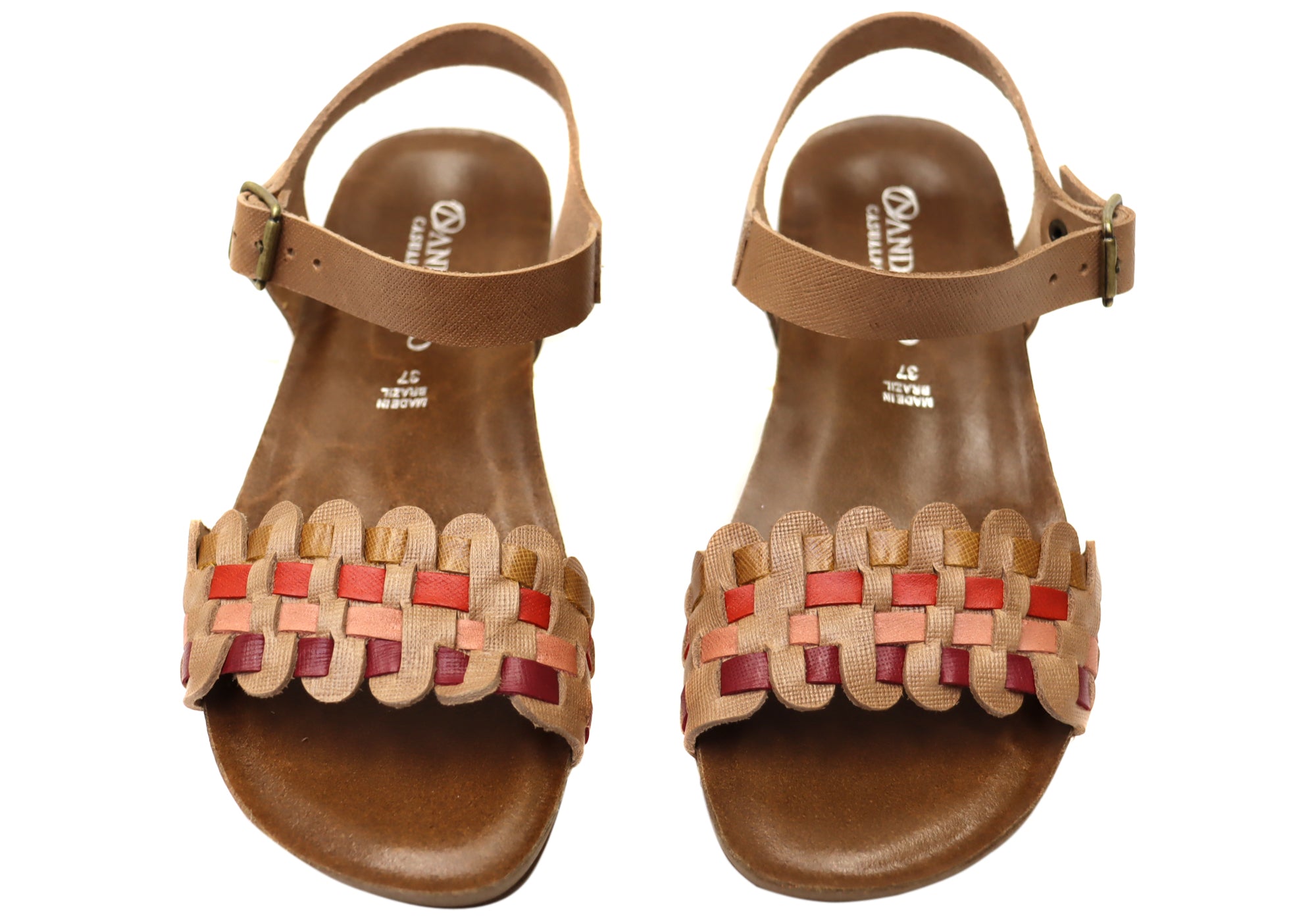 Andacco Mulberry Women's Comfortable Leather Sandals - Handmade in Brazil - Casual Summer Walking Shoes for Beach, Vacation & Everyday Wear