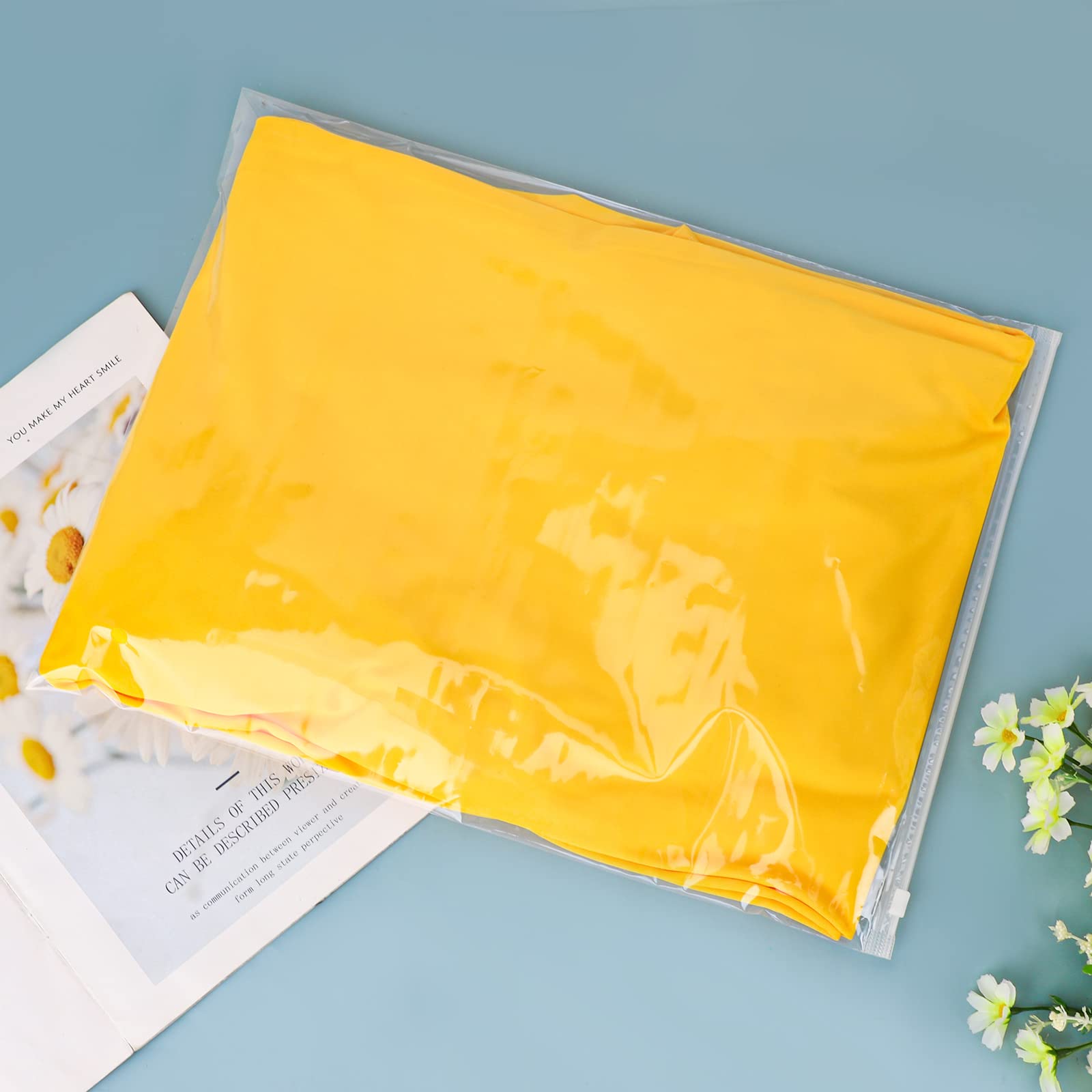 50 Pcs 14x18 Inch Heavy Duty Clear Zipper Bags for Organizing & Shipping - 3 Mil Thick Plastic Storage Bags with Vent Holes | Perfect for Mailing, Gift Packaging, Clothes Storage & Home Organization