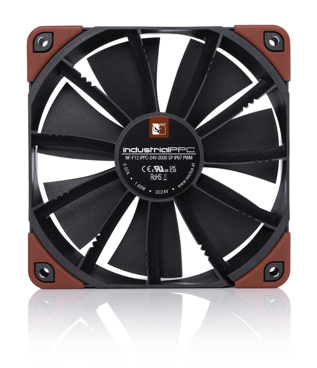 Noctua NF-F12 iPPC 2000RPM PWM IP67 Waterproof Cooling Fan - High Performance PC Case Fan for Gaming, Workstation & Server Cooling