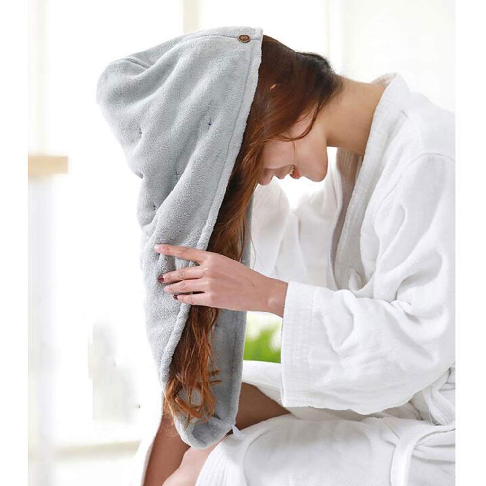 4 Pack Microfiber Hair Towel Wrap - Ultra Soft & Quick Drying Hair Turban for Women, Adults & Kids - Perfect for Shower, Spa, Swimming & Post-Workout Hair Care