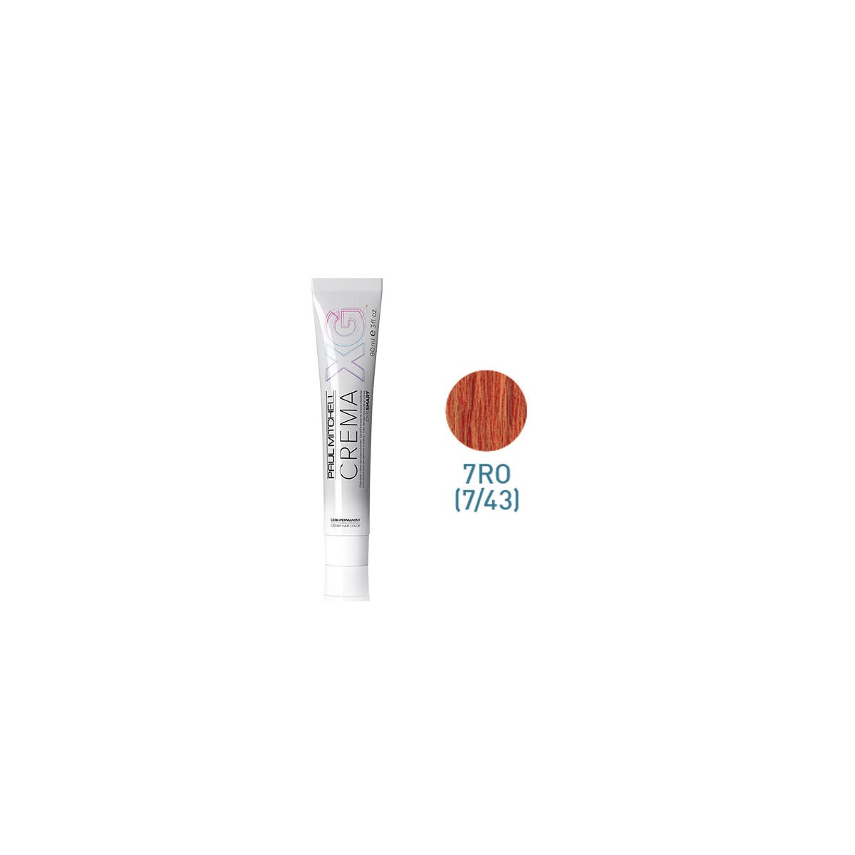 Crema XG Demi 7RO Hair Color - Professional Semi-Permanent Hair Dye for Vibrant, Long-Lasting Color - Perfect for Salon Use & At-Home Hair Coloring