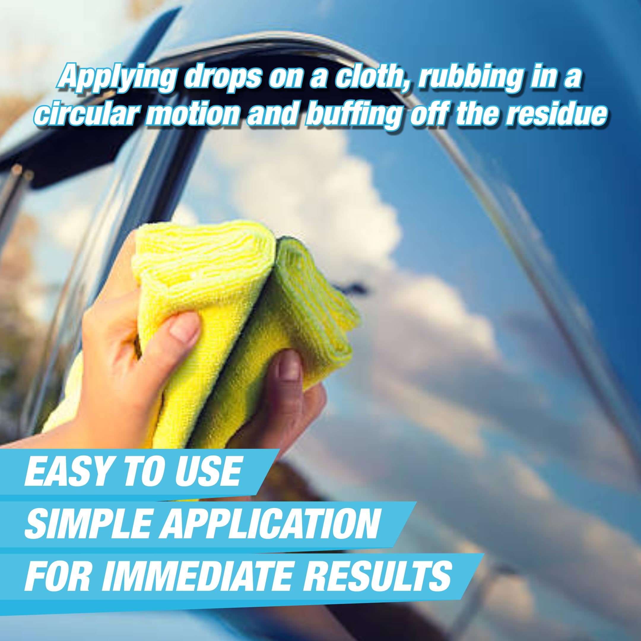 Wavex Glass Polish & Hard Water Stain Remover 350ml - Professional Car Windshield Polish for Cars, Windows & Mirrors | Restores Optical Clarity, Removes Scratches & Water Spots | Perfect for Auto Detailing, Home Glass Cleaning & Shower Door Maintenance
