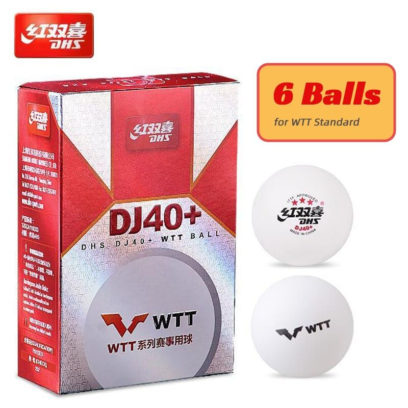 Premium 6-Pack ABS ITTF Approved 40+ Ping Pong Balls - Professional 3-Star Table Tennis Balls for WTT Competition & Training | Durable New Material for Indoor/Outdoor Play, Clubs & Home Practice