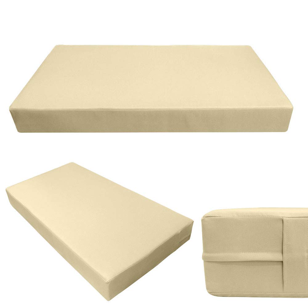 Prolinemax Outdoor Style 1 Full Knife Edge Daybed Mattress Cover - Fitted Sheet & Bolster Pillow Set AD103 | Patio Lounging, Poolside Relaxation, Sunbathing Comfort