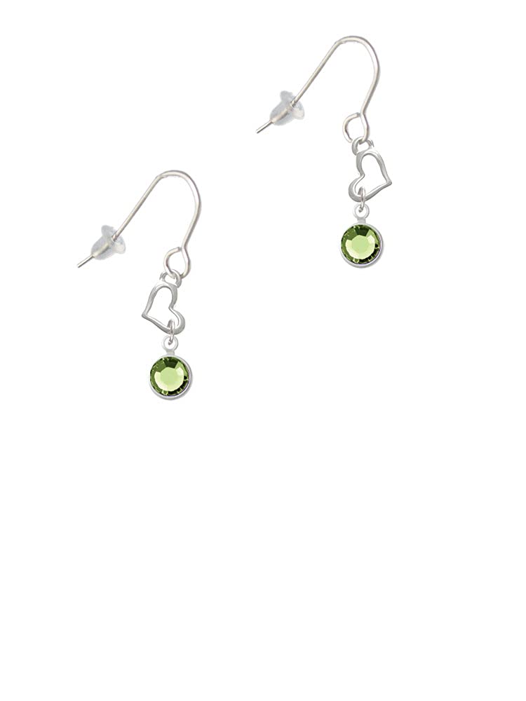 Crystal Heart French Earrings - Elegant Drop Jewelry for Parties & Gifts